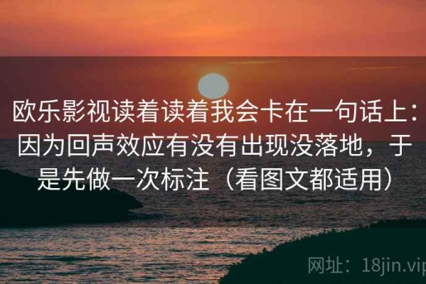 欧乐影视读着读着我会卡在一句话上：因为回声效应有没有出现没落地，于是先做一次标注（看图文都适用）