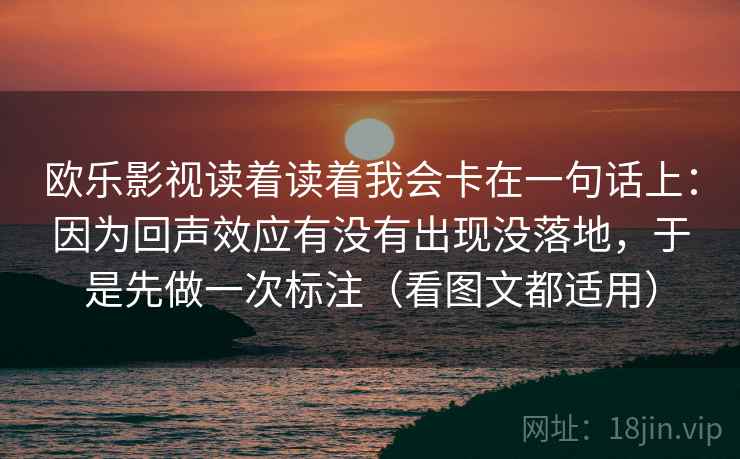 欧乐影视读着读着我会卡在一句话上：因为回声效应有没有出现没落地，于是先做一次标注（看图文都适用）